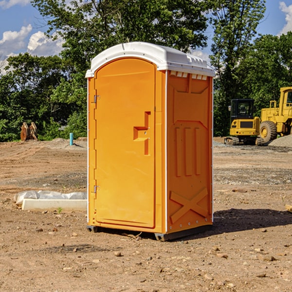 how often are the portable toilets cleaned and serviced during a rental period in Dickson County